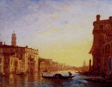 大運河ボート バルビゾン フェリックス ジエム Oil Paintings